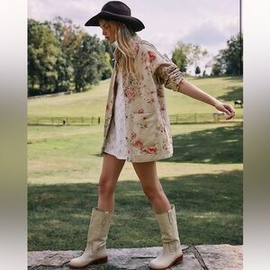 Free People Avery Printed Denim Jacket